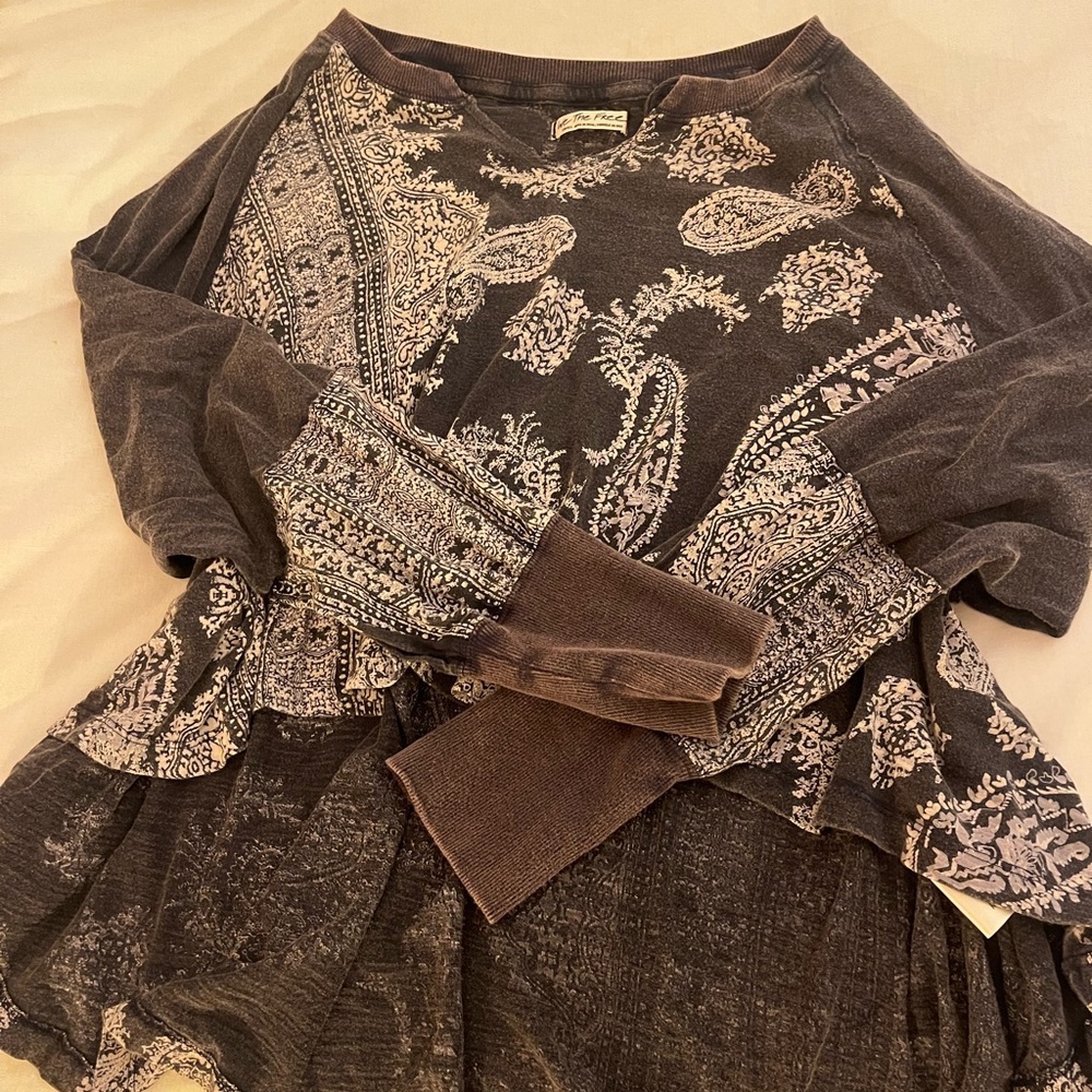 Free People oversized flowy long sleeve